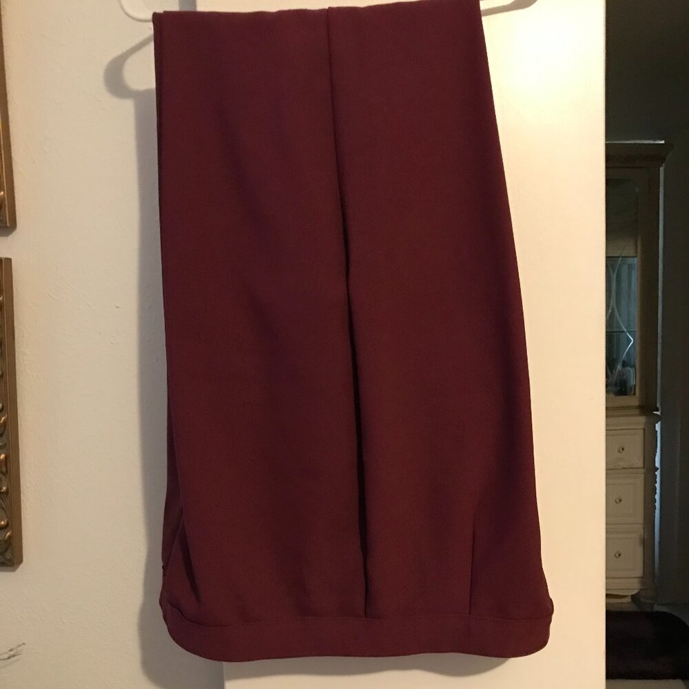 Bend Over brand pants, size 36 waist, 41 " length, burgundy, new.